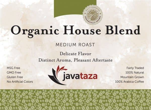 organic coffee house blend javataza