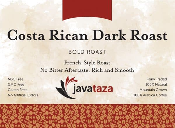 costa rican dark roast ground specialty coffee